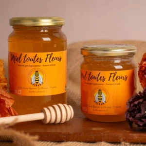 miel pressé toutes fleurs en pot de 500g et 250g